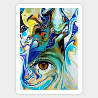 Eye in abstract Sticker